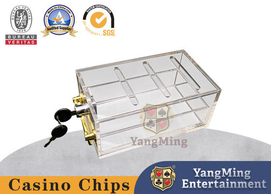 Acryl 8 Paare Geschenkbox Casino kundenspezifisch voll transparente Gürtel Schloss Abfallkartenbox