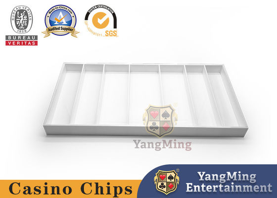 Casino-Chip-Box Weißes Acryl-Plastik Baccarat-Poker-Tisch-Chip-Tray