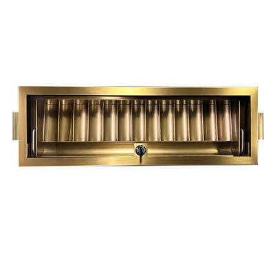 Goldene Doppelschicht gesperrter Poker-Chip-Tray Baccarat Texas Hold'Em Tisch-Spiel-Tisch Chip-Box