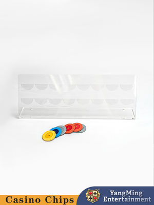 16Pcs Clay Poker Chip Display Rack Glücksspiel Roulette Tischspiel Acryl Chip Lagerrack