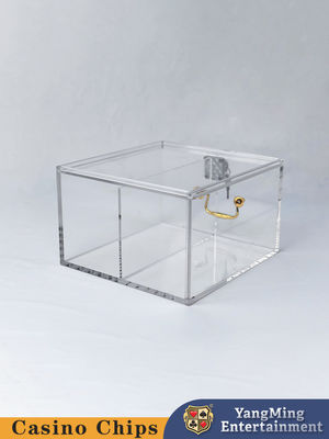 Handheld Zweifach Poker-Chip-Träger, transparente Acryl-Design-Waste-Card-Box