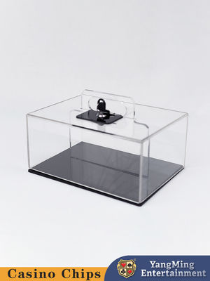 Spieltisch, Texas Poker Chip Box mit 400 Acryl Transparent Clay Chip Case