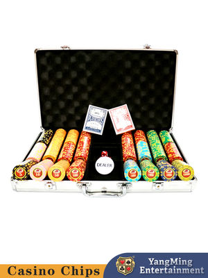 12g Poker Chip Set 600PCS mit 1 Dealer 2 Decks Karten für Glücksspiel Tischspiel