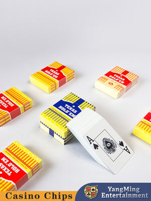 Wasserdichtes PVC Texas Hold'em Turnier Plastikkarten Doppelseitig gefrorene Großbuchstaben Druck Spielkarten