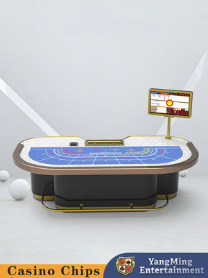 Kundenspezifische Standardspieltisch-7 Menschen Bakkarat-Schürhaken-Tabelle mit Metallfüßen