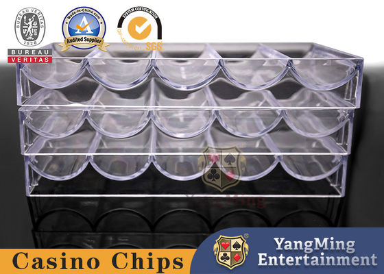 Acrylplastikschürhaken Chip Box With 100 Stücke 40mm Chip Coin Texas Table Accessories
