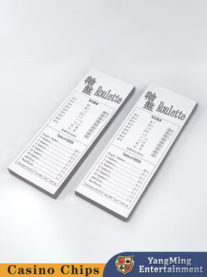 Regeln für das Roulette-Spiel Aufzeichnungspapier Casino Poker Tischspiel Entschädigungsregeln