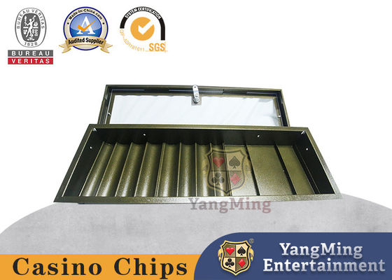 Keramische Chips Single Layer Convenient To Zählung 8 Reihen-starker silberner Farbschürhaken-Chip Trays Blackjack Gambling Table-