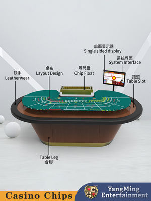 Poker Casino Baccarat-Tisch aus Massivholz Poker-Spiel Chips Schachtisch