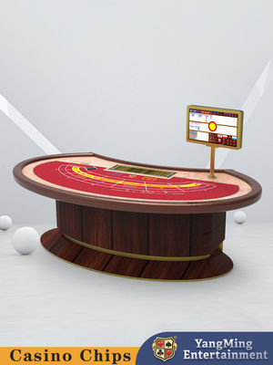 Custom Design Treadle Casino Poker Tisch Oval Treadle Glückliche Sechs Baccarat Poker Tisch