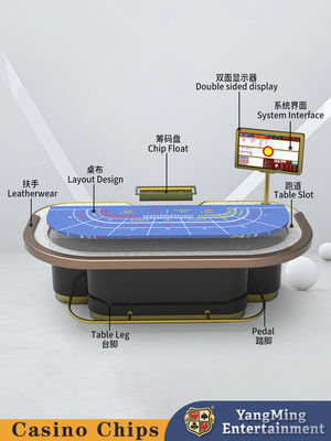 Luxus-Standard für 7 Personen Baccarat Drachen Tiger Tisch Casino Club Bumper Guard Pokertisch