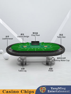 New Design Oval Metal Disc Texas Hold'em Poker Tisch Club Unterhaltungs-Spiel Poker Tisch