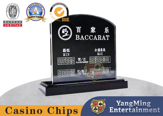 Fabrik spezialisierte benutzerdefinierte LED elektronische Tischgrenze Schild Casino Club Tisch Laterne Acryl Schnitzwette Schild Drache Tiger Spieltische Spiele