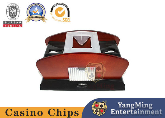 Fabrik Direktverkauf Log Farbe Batterie-Leistung Universal-Kartenmischer Texas Holdem Tisch 2 Sätze von Karten automatischer Mischer