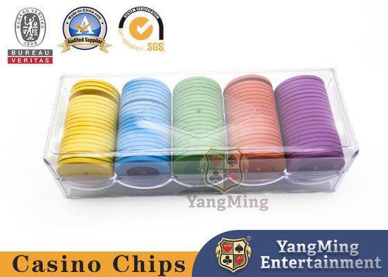 Starkes Acrylgitter 5 der völlig transparenten hohen Qualität ringsum PC-Texas Special Clay Chip With-Abdeckung Chip Case Chip Trays 100