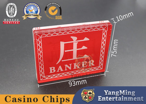 Banker-Player Baccarat Gamblings-Tabelle gewinnt Händler-Markierung Crystal Red Blue Color