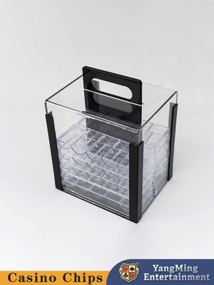 1000 Casino Poker Clay Chip Clear Acrylic Poker Chip Carrier-einschließlich 10 Chip Racks