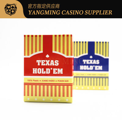 Texas Großdruck Plastik Spielkarten Farbbox Casino Unterhaltung Spiel Spielkarten