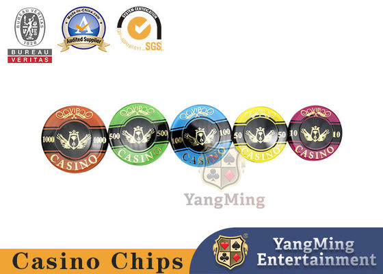 760 Stücke Zwei-Schicht-Acryl UV- ermitteln die Anti-Fälschung von Chip Set Texas Black Jack heißer stempelnder Plastik-Chip Set