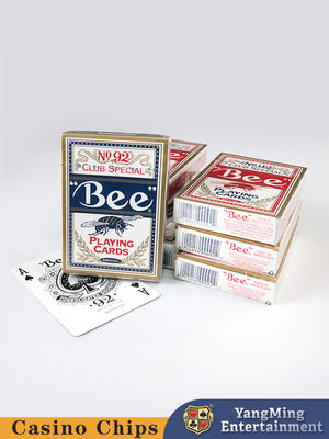 Spielkarten des Spielclub-deutschen Kasino-310g rot oder blaue Bienen-Spielkarten des Kasino-No.92