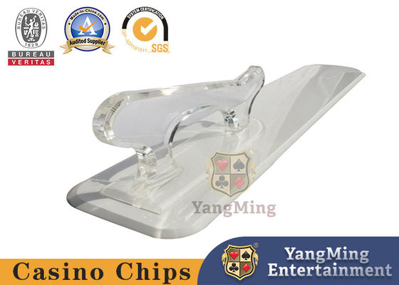 Neuer Stil Dicker Acryl Transparent Casino Spade Marke Schaufel mit Griff kann benutzerdefiniertes Logo drucken