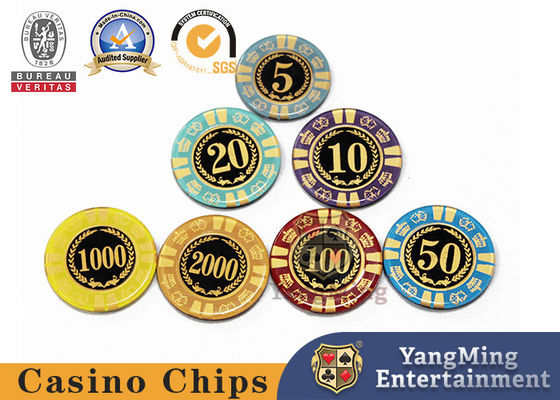 Besonderes Drucken Ton Poker Chip RFID Casino Chip Acryl Glücksspiel Chips