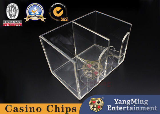 Hochwertiges Transparentes Dickkryl 8 Paar Solitaire Abfallkartenbox Hersteller Design und Anpassung Poker-Tisch-Spiel-Zubehör