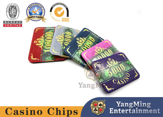 760Pcs stellte Aluminiumlegierung Chip Box Three-Layer Acrylic Chip französische Farb-Shell Pattern Texas Security Poker-Plastikchip ein