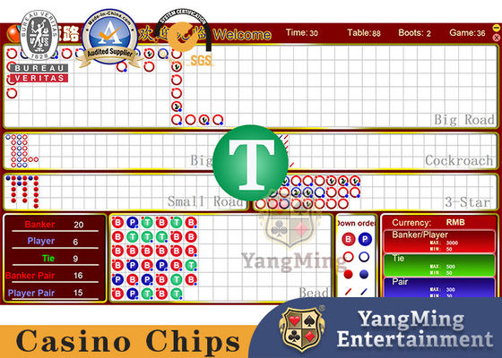 Kasino Standard-LCD-Tabelle Grenzzeichen mit sic BO-System für Roulettekessel-Spiel-Pokerspiele