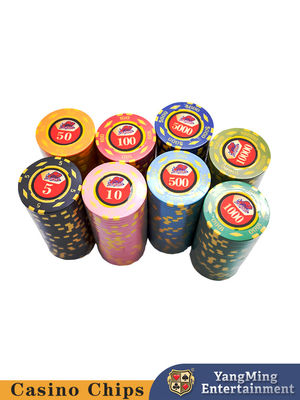 Aktienverkauf USA ABS Texas Hold'em Digital Sticker Chips Casino Unterhaltungs-Spiel Countertop Chip Set