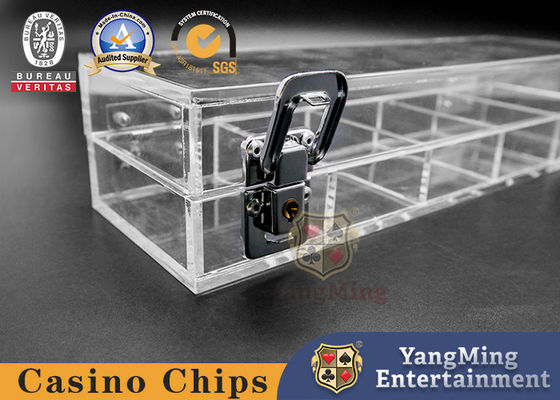 40mm Schürhaken Chips Case 5 rudert 100 PCS Acrylfloss-Spieltisch Chips Holder des freien Raumes