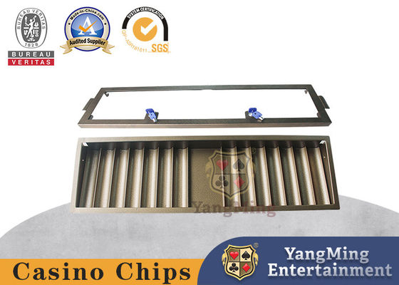 Unterhaltungs-Casino Dedicated 1 - Schicht Metall Poker Chip Tray mit 14 Reihe