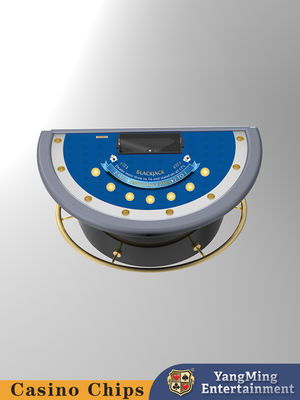 Großhandel angepasste halbrunde Blackjack-Poker-Tisch Internationale Standard-Blackjack-Spielkarten-Chip-Spieltisch