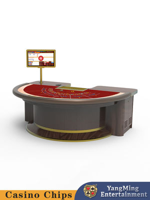 Großhandel Deluxe Treadle Baccarat Spieltisch Halbrunder Baccarat Texas Hold'em Poker Tisch