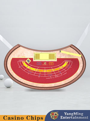 Großhandel maßgeschneiderter ovaler Fußboden Lucky Six Tisch Texas Baccarat Casino Poker Spieltisch