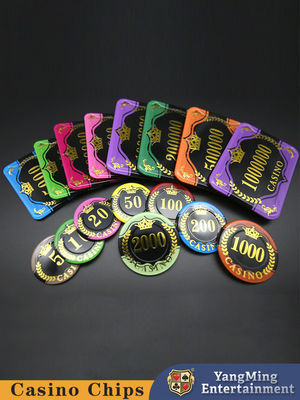 Neues Design Acryl Weizenfolie Stempel Chips Casino Unterhaltung Pokerspiel Schalter Chips