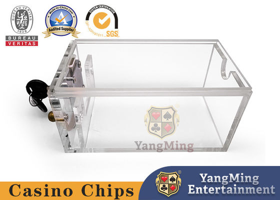 Neu gestaltet und individuell angepasst 6 Deck Poker Card Geschenkkarte Texas Baccarat Poker Tisch Transparentes Acryl mit Schloss Halterung