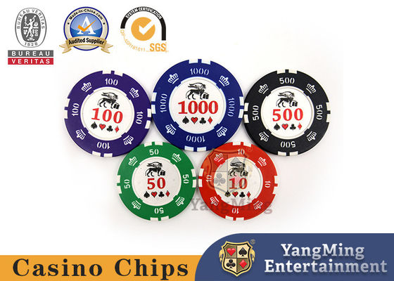 760 Stücke von amerikanischem Eisenkern Clay Chip Set Clay Frosted Sticker Chip Texas Anti-Fälschung Chip Spiel Währung Factory Spot