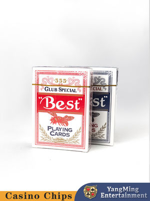 Rot Blau Zwei Farben 555 Spielkarten 88*63mm Blauer Kern Hauspapier Casino-Karten