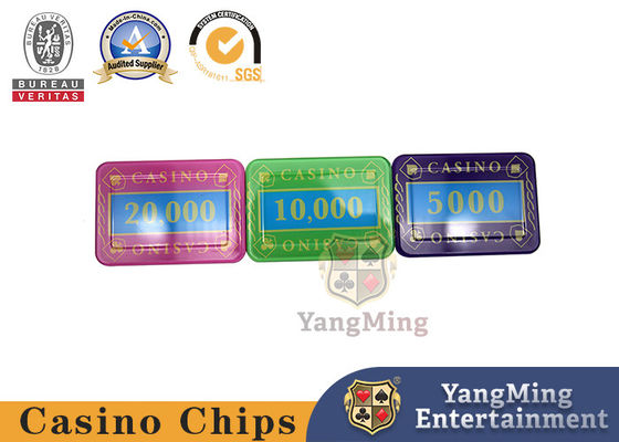 Casino Crystal Poker Chips Set Lucency Acrylic 730 PCS Plastik Spielsatz mit Aluminiumgehäuse