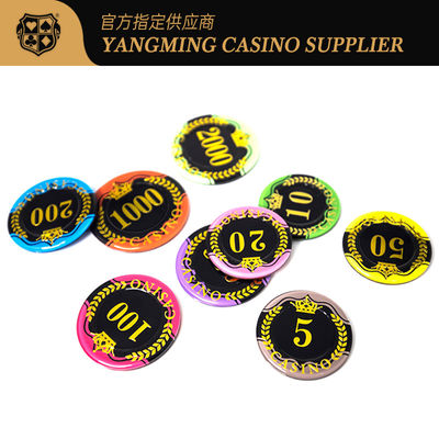 Neu gestaltete Acryl-Weizenfolie mit Stempel Casino-Poker-Chips mit benutzerdefiniertem Logo