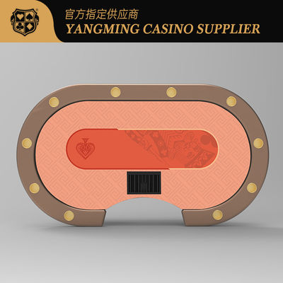 Custom Oval Metal Treadle Casino Hotel Texas Hold'em Pokertisch