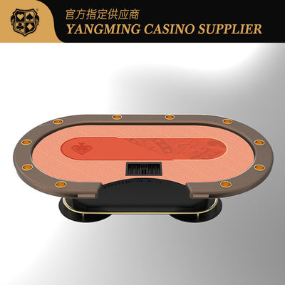 Neue, aufgerüstete Texas Hold'em-Poker-Tisch mit Metallfuß für internationale Casino-Texas Hold'em-Poker-Turniere