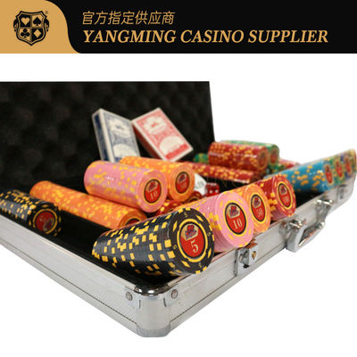 Texas Hold'em Poker Club 600 Stück Ton Chips Set ABS Poker Chips