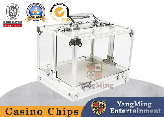 Aluminium 600 Yard Schließ-Chip-Gehäuse Casino Club Freizeit-Gaming-Tisch-Chip-Gehäuse