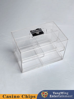 Akryl-Clear-Locking Carrying Case Casino Club Poker-Spiel Tisch-Top Chip-Hüllen