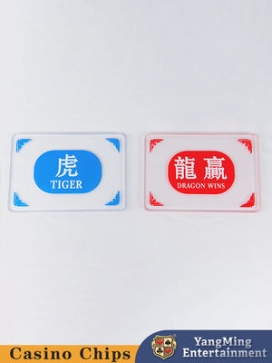 Baccarat Doppelseitig gedruckte Kristall-Plastik-Marker-Taste Poker-Tisch-Spiel-Tisch Top Marker-Taste
