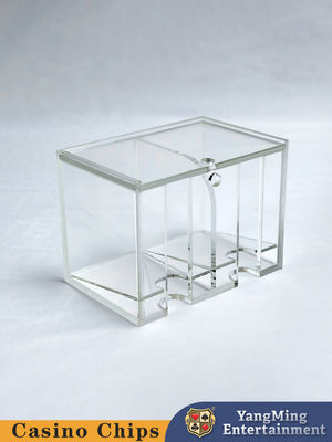 Fabrikmaßnahme Zwei Abteilungen Transparent 8 Kartenstapel Wegwerfhalter Poker Tisch Kartenschacht Tischspiel Wegfallhalter