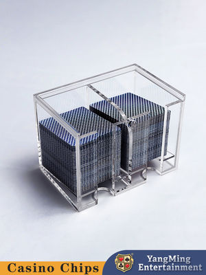 Hochwertiges Großhandel Verdicktes Acryl 8 Deck Karten Müllkasten Casino Baccarat Poker Countertop Wegwerfhalter