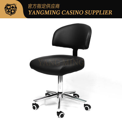 Neuer schwarzer Lederhändlerstuhl Casino Baccarat Tischspiel Poker Händlerstuhl